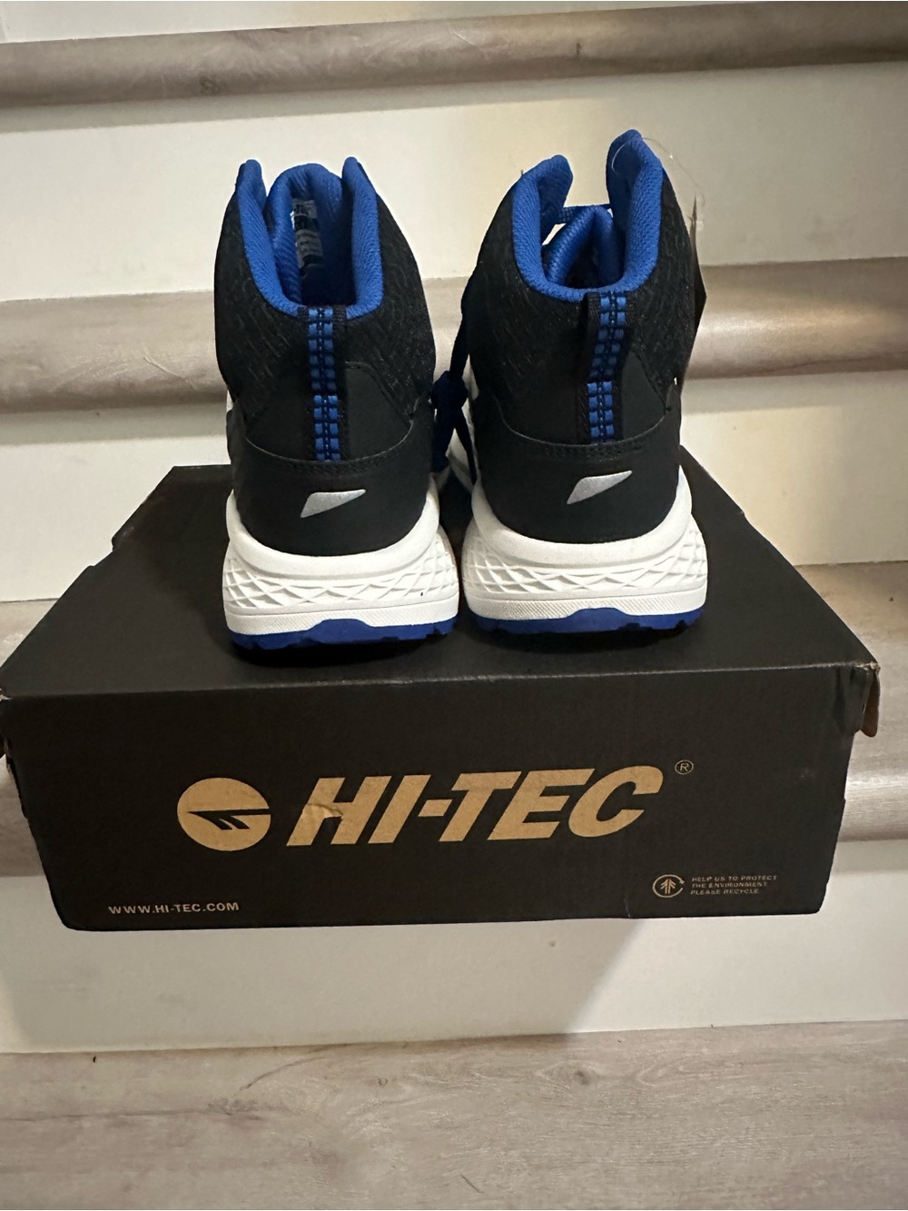Hi-Tec Kids Black and Blue Athletic Sneakers